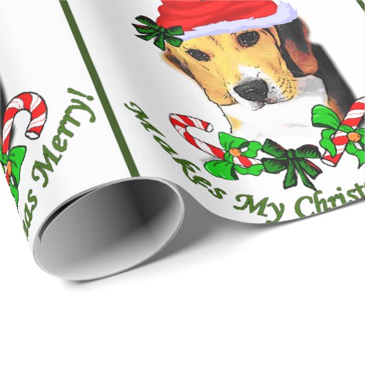 Beagle Lovers KerstMerry Cadeaupapier (Rol Hoek)