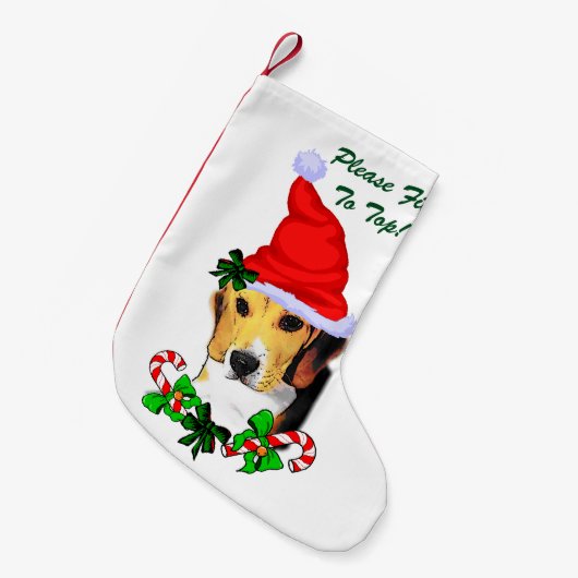 Beagle Lovers Kerstmis Kleine Kerstsok (Voorkant (Hangend))
