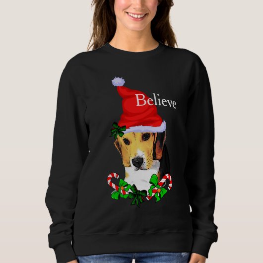 Beagle Lovers Kerstmis Trui (Voorkant)