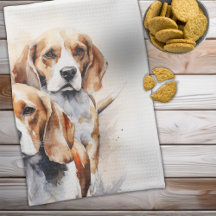 Beagle Lover's Waterverf Dog Art