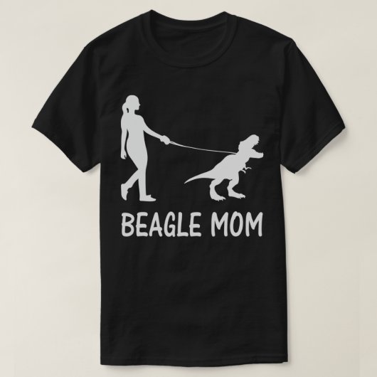 Beagle Ma Dog Beagle Mama Dinosaur Vrouwen Moeders T-shirt (Design voorkant)