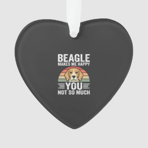 Beagle maakt me gelukkig hondenliefhebber ornament