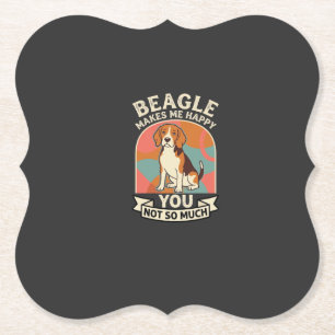 Beagle Maakt Me Gelukkig Jij Niet Zo Veel Hond Kartonnen Onderzetters