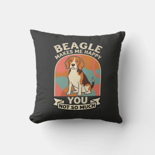Beagle Maakt Me Gelukkig Jij Niet Zo Veel Hond Kussen
