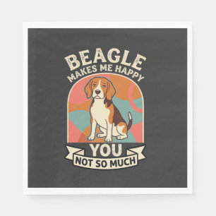Beagle Maakt Me Gelukkig Jij Niet Zo Veel Hond Servet
