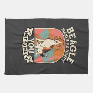 Beagle Maakt Me Gelukkig Jij Niet Zo Veel Hond Theedoek