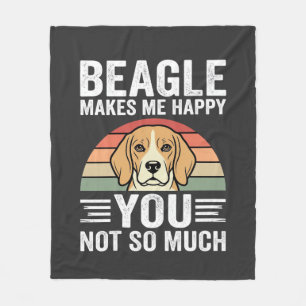 Beagle maakt me gelukkige hondenliefhebber fleece deken