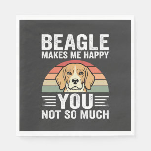 Beagle maakt me gelukkige hondenliefhebber servet