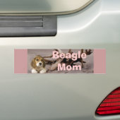 Beagle Mam Bumpersticker (Op auto)