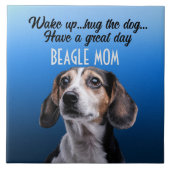 Beagle Mam Ceramic Tile Tegeltje (Voorkant)