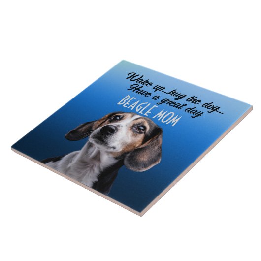 Beagle Mam Ceramic Tile Tegeltje (Zijkant)