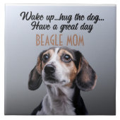 Beagle Mam Ceramic Tile Tegeltje (Voorkant)