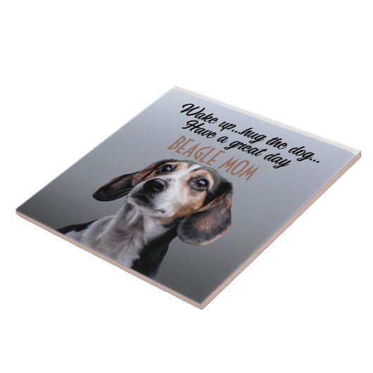 Beagle Mam Ceramic Tile Tegeltje (Zijkant)