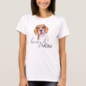 Beagle Mam Cute Waterverf Hondenliefhebber T-shirt (Voorkant)
