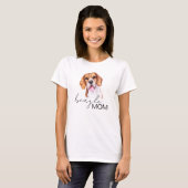 Beagle Mam Cute Waterverf Hondenliefhebber T-shirt (Voorkant volledig)