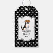 Beagle Mam (drie kleuren 3) Dog Cute Dog Mam Cadeaulabel (Voorkant)