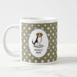 Beagle Mam (drie kleuren 3) Dog Cute Dog Mam Grote Koffiekop