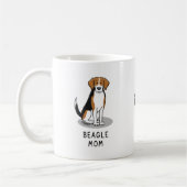 Beagle Mam (drie kleuren 3) Dog Cute Dog Mam Koffiemok (Links)