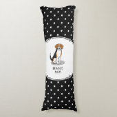 Beagle Mam (drie kleuren 3) Dog Cute Dog Mam Lichaamskussen (Voorkant Verticaal)
