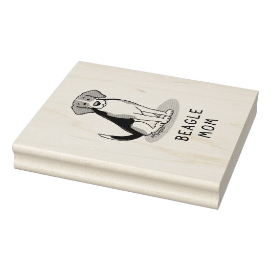 Beagle Mam (drie kleuren 3) Dog Cute Dog Mam Rubberstempel (Stempel)