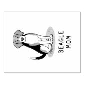 Beagle Mam (drie kleuren 3) Dog Cute Dog Mam Rubberstempel (Afrduk)