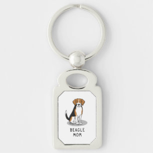 Beagle Mam (drie kleuren 3) Dog Cute Dog Mam Sleutelhanger