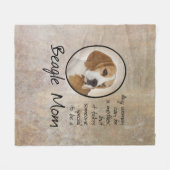 Beagle Mam Fleece Blanket (Voorkant (Horizontaal))