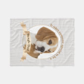 Beagle Mam Fleece Blanket (Voorkant (Horizontaal))
