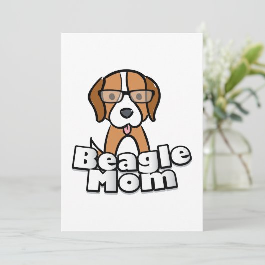 Beagle Mam Love Dog Moederdag Gift Kaart (Staand voorkant)