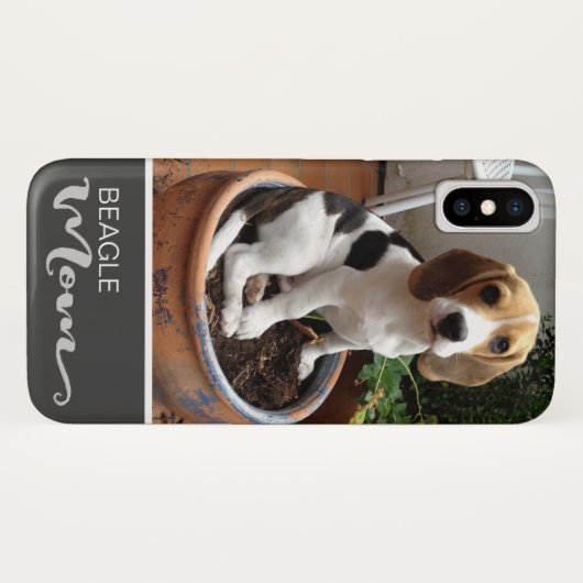 Beagle Mam Vloeiend Voeg je hond foto toe Case-Mate iPhone Case (Achterkant (horizontaal))