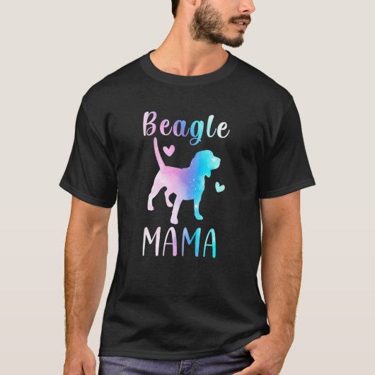 Beagle Mama Beagle Mama Mama Beagle Dog Eigenaar T-shirt (Voorkant)