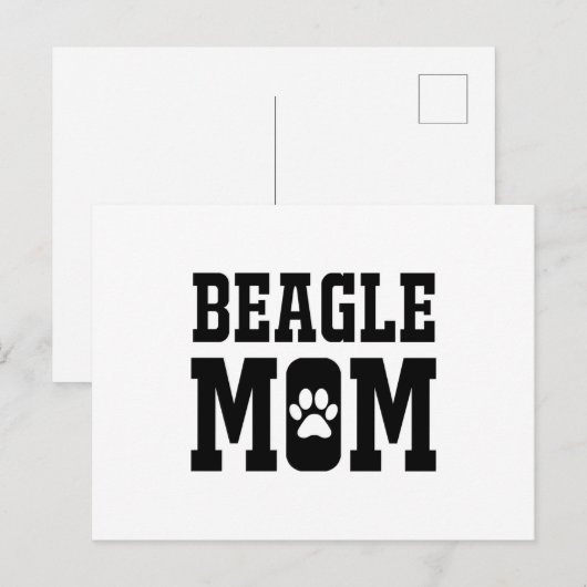 Beagle mama briefkaart (Voorkant / Achterkant)