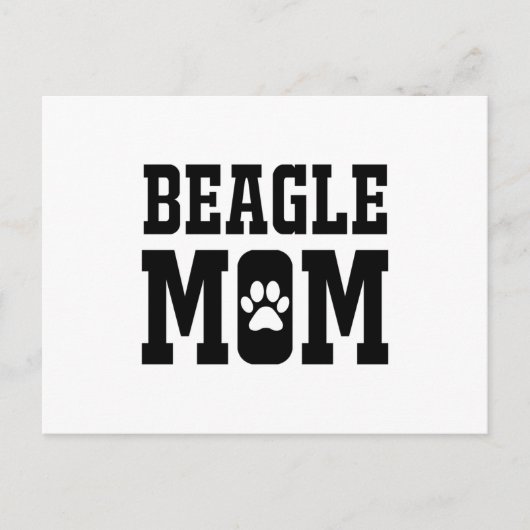 Beagle mama briefkaart (Voorkant)