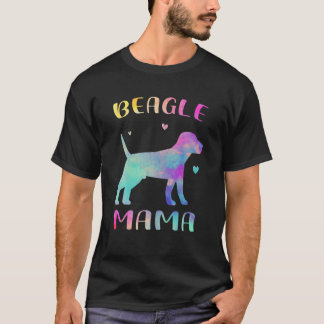 Beagle Mama Colorful Beagle Lover Dog mama T-shirt