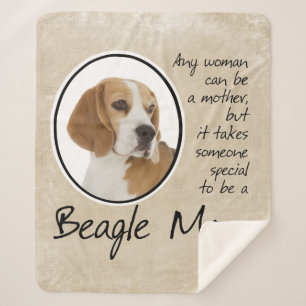 Beagle mama sherpa deken