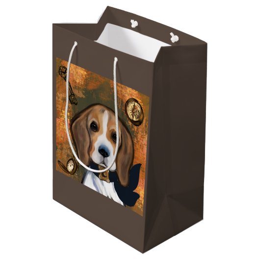 Beagle       medium cadeauzakje (Achterkant Gekanteld)