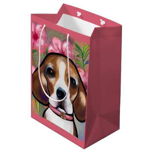 Beagle medium cadeauzakje (Achterkant Gekanteld)