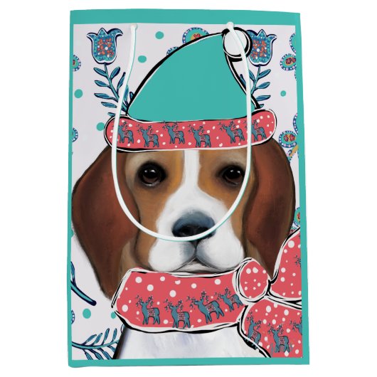 Beagle Medium Cadeauzakje (Voorkant)