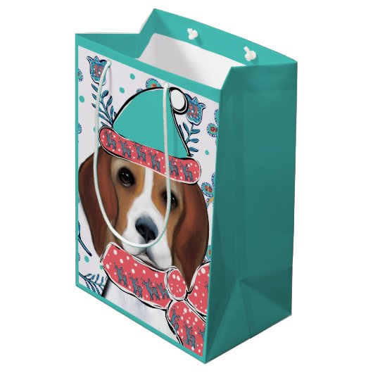 Beagle Medium Cadeauzakje (Achterkant Gekanteld)