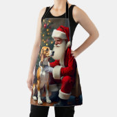 Beagle Meets Santa Christmas Painting Schort (Insitu)