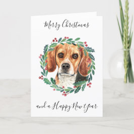 Beagle Merry Christmas Trendy Hond Feestdagen Kaart