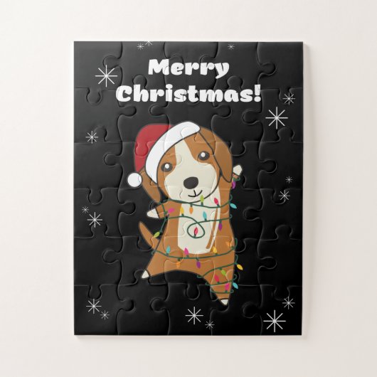 Beagle Merry Christmas Winter Animals Dog Legpuzzel (Verticaal)