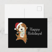Beagle Merry Winter Animals Dog Briefkaart (Voorkant / Achterkant)