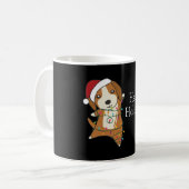 Beagle Merry Winter Animals Dog Coffee Koffiemok (Voorkant links)