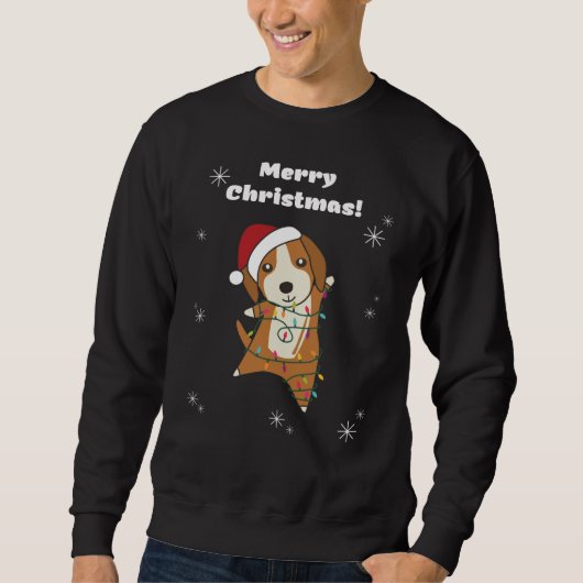 Beagle Merry Winter Animals Dog Trui (Voorkant)