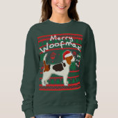 Beagle Merry Woofmas Ugly KerstSweater Trui (Voorkant)