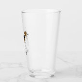 Beagle met aangepaste tekst | Hondenliefhebber op  Glas (Links)