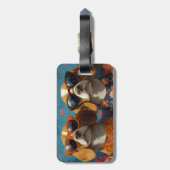 Beagle met hart Rozen Valentijnsdag Bagagelabel (Achterkant verticaal)