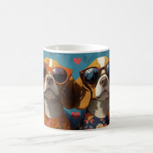 Beagle met Hartrozen Valentijnsdag Koffiemok