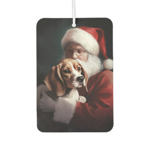 Beagle met kerstman Feestelijke Kerstmis Luchtverfrisser